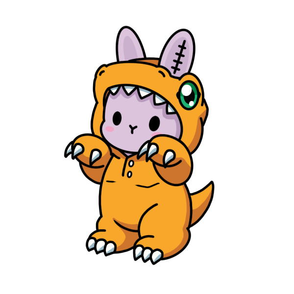 Kurito vestido de Agumon