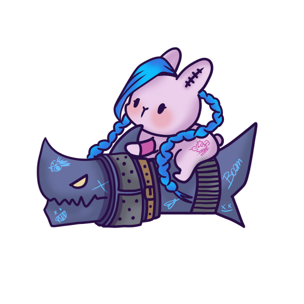 Kurito vestido de Jinx