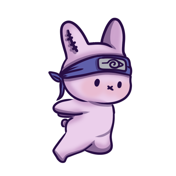 Kurito vestido de Naruto