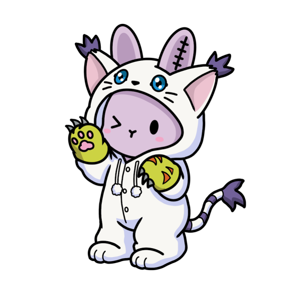 Kurito vestido de Tailmon