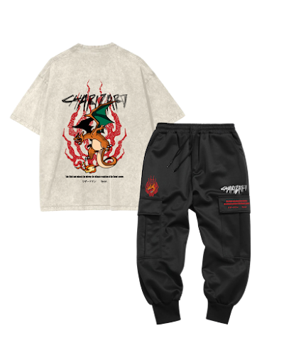 Combo acid wash y jogger Charizard
