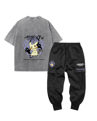 Combo acid wash y jogger Mimikyu