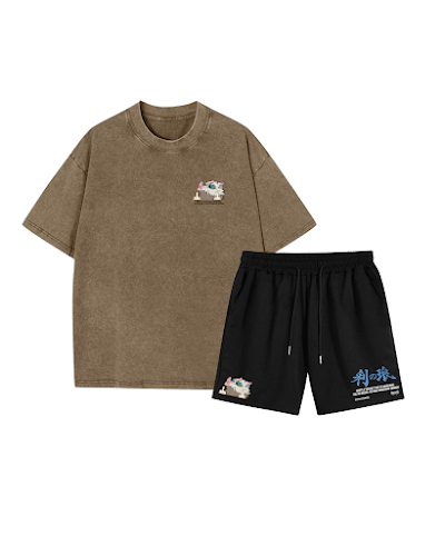 Combo acid wash y pantaloneta Inosuke