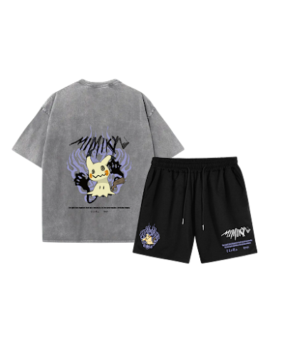 Combo acid wash y pantaloneta Mimikyu