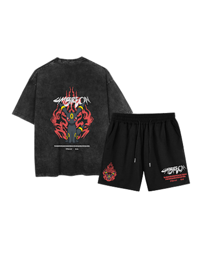 Combo acid wash y pantaloneta Umbreon