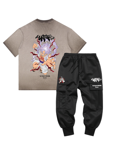Combo sunfaded y jogger Luffy